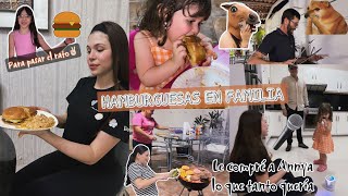 HAMBURGUESAS EN FAMILIA PARA PASAR EL RATO  SORPRESA PARA ANNYA  VLOG [upl. by Sutherlan]