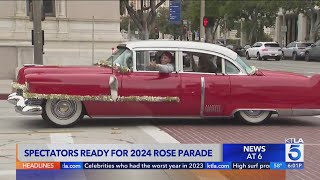 Spectators ready for 2024 Rose Parade [upl. by Entirb]