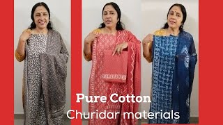 Premium Cotton churidar materials Sakshi World 445 [upl. by Notrem]