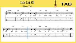 Inh Lả Ơi  Guitar tab đơn giản [upl. by Beltran]