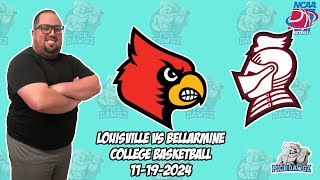 Louisville vs Bellarmine 111924 Free College Basketball Picks and Predictions  NCAAB [upl. by Ahtelahs854]