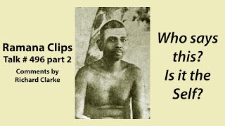 Who says this Is it the Self  Ramana Clips Talk  496 part 2 [upl. by Niknar]