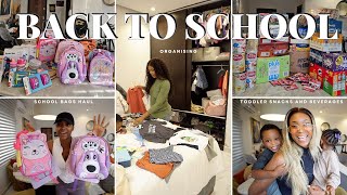 Back to School Chaos School Supplies Haul  Organizing School Outfits  Grocery Shopping  Mom of 2 [upl. by Yc]