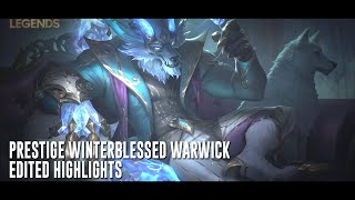 Prestige Winterblessed Warwick Highlights  League of Legends Edit [upl. by Enylrac]