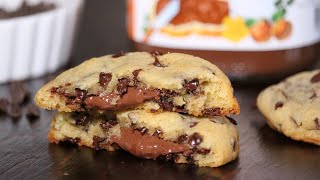 Chocolate Chip Nutella Cookies  How Tasty Channel [upl. by Jemimah]