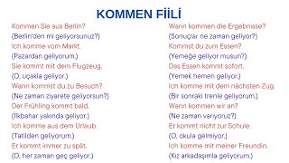 KOMMEN FİİLİ İLE İLGİLİ CÜMLELER [upl. by Annocahs307]