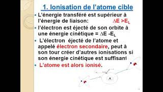 Interactions des rayonnements ionisants avec la matière Pr Bsiss [upl. by Nosak]