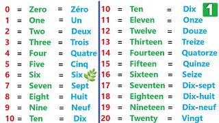 Anglais débutant  Les chiffres et nombres en anglais de 1 à 20  partie 1  numbers in French [upl. by Aslam]