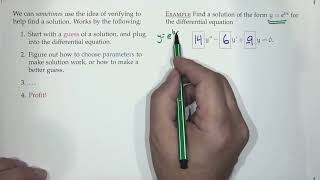 Differential Eqns F2202  Verifying a differential equation [upl. by Nonrev]