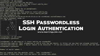 Configure SSH Password less Login Authentication using SSH keygen on Linux [upl. by Atihana]