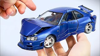 Crash test Nissan Skyline GTR r34 [upl. by Havelock]