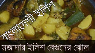 Elish Begun Recipe  বেগুন দিয়ে ইলিশ রেসিপি  Cooking Diary [upl. by Alatea579]