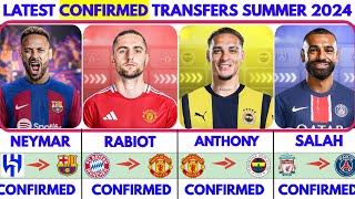 RABIOT TO UNITED🔥 ALL LATEST CONFIRMED TRANSFER NEWS SUMMER 2024  NEYMAR BACK TO BARÇA SALAH💥 [upl. by Ayifa]