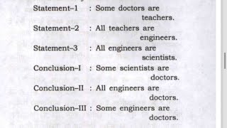 CSAT 2022 Statement1 Some doctors are teachersStatement2 All teachers are engineers…… [upl. by Sidnala]