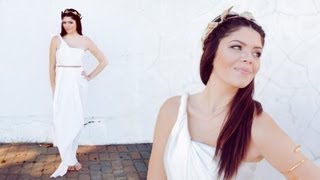 DIY GREEK GODDESS HALLOWEEN COSTUME  NO SEW [upl. by Aivata481]