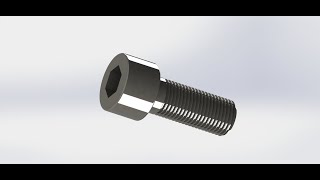 Crear un Tonillo cabeza hueca hexagonal M10Tutorial Solidworks en español para principiantes [upl. by Schargel]