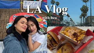 LA VLOG  first time in la with Bea  shopping at the grove [upl. by Anaeirb880]