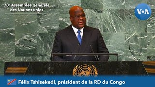 Félix Tshisekedi RDC devant la 78e Assemblée générale des Nations unies [upl. by Nolla]