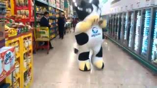 La vaca Alpura bailando en el super [upl. by Apfel]