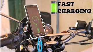 FAST Charging Mobile Holder for All Bikes  Easy Installation amp Details [upl. by Melburn6]