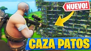 JUGANDO A CAZA PATOS CON EL NUEVO SNIPER PESADO EN PATIO DE JUEGOS de FORTNITE Battle Royale [upl. by Noseimaj807]