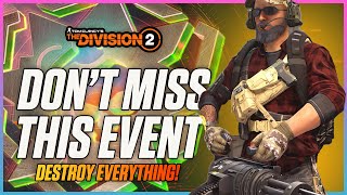 Destroy NPCS With TRIPLE THE DAMAGE The Division 2 Hollywood Global Event Minigun Build NEW BUFFS [upl. by Fortunna]