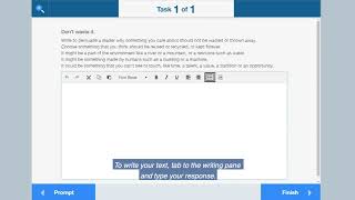 Using your keyboard to answer an extended text question writing [upl. by Huskamp]