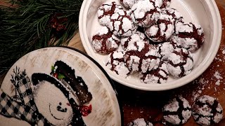 Die schokoladigsten Plätzchen der Welt  Saftige Brownie  Plätzchen  Crinkle Cookies [upl. by Enitram]