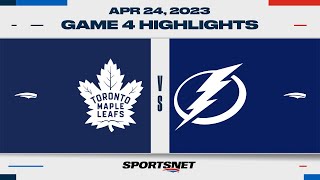 NHL Game 4 Highlights  Maple Leafs vs Lightning  April 24 2023 [upl. by Pahl]