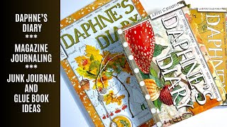 🍄 Daphne’s Diary Magazine  Junk Journaling  Glue Book With Me  Journal Flip Through 🍄 [upl. by Harlie]