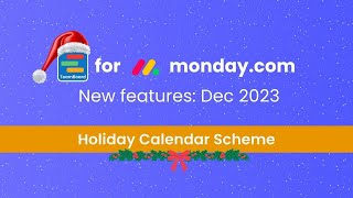 Holiday Calendar Scheme  Resource Planning for mondaycom  TeamBoard [upl. by Kuehnel]