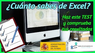 Test de Excel para las oposiciones de Administrativos y Auxiliares de la AGE [upl. by Trakas]