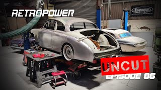 Retropower Uncut Episode 86 MK2 Jaguar 2 Door Coupe Metalwork and FJ40 Land Cruiser gets PAINT [upl. by Lleddaw]