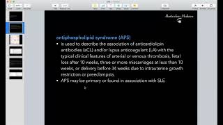 Antiphospholipid Syndrome APS  OB course  Masterclass Medicine [upl. by Penney]