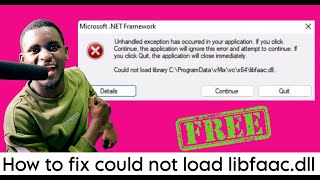 How to Fix vMix error  Unhandled exception has occurred  could not load library libfaacdll [upl. by Llerrut242]