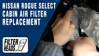 How to Replace Cabin Air Filter 2015 Nissan Rogue Select  AQ1114C [upl. by Cherise]