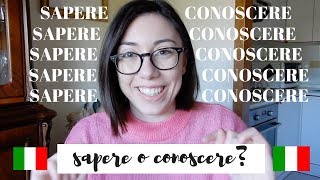 CONOSCERE o SAPERE Which one to use and when Italian audio  Learn Italian with Lucrezia [upl. by Akimit]