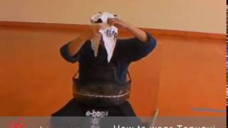 Kendo101 How to wear Tenugui for Kendo [upl. by Atilemrac]