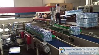 Automatic palletizer machine system for water bottling plant [upl. by Eilime290]