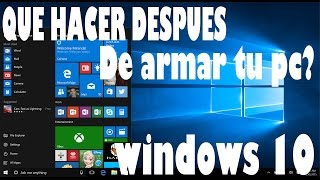 Que hacer después de armar un PC y como formatear e instalar windows 10 gratuitamente [upl. by Arehahs]