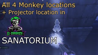 Outbreak Easter Egg Guide All 4 Monkey locations in Sanatorium  Projector location [upl. by Nehgem]