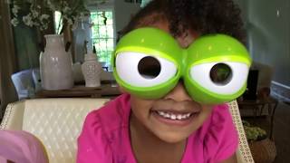 Family Fun Game for Kids Fool the Frog  Disney Finding Dory Toys Naiah and Eli Toys Show [upl. by Scholz]