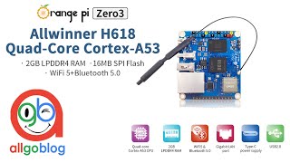 Orange Pi Zero 3 allwinner h618 RAM 2GB with Orange PI OS Arch [upl. by Ahsenat]