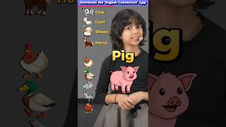 10 Farm Animal🐔 Names English Words for Kids Adi Keshari Connection shorts [upl. by Almeta]