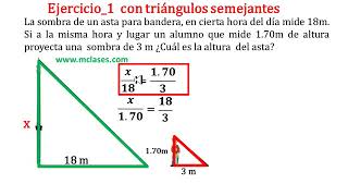 Triángulos SemejantesEjercicio1 [upl. by Llertnod]