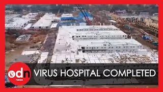 Amazing Timelapse as China Completes First of Two Virus Hospitals in Wuhan [upl. by Erdnoed301]