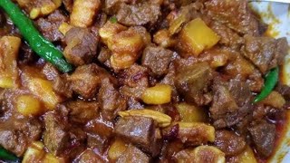 গরুর ফুসফুসফ্যাপসা ভুনা রেসিপি  Beef lung Bhuna Recipe  Cooking Studio by Shoma  Phepsa recipe [upl. by Reeva]