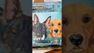 Dog Group Portrait Golden Retriever Boarder Collie German Shepherd petportraitartist [upl. by Eilujna]