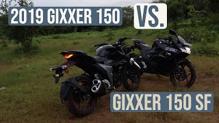 2019 Gixxer 150 vs Gixxer SF 150 Comparison Review  Budget Performance [upl. by Maryn880]