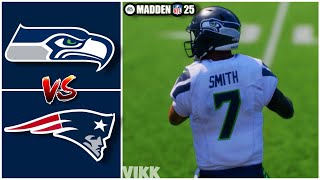 Seahawks vs Patriots Week 2 Simulation Madden 25 Gameplay [upl. by Kester]